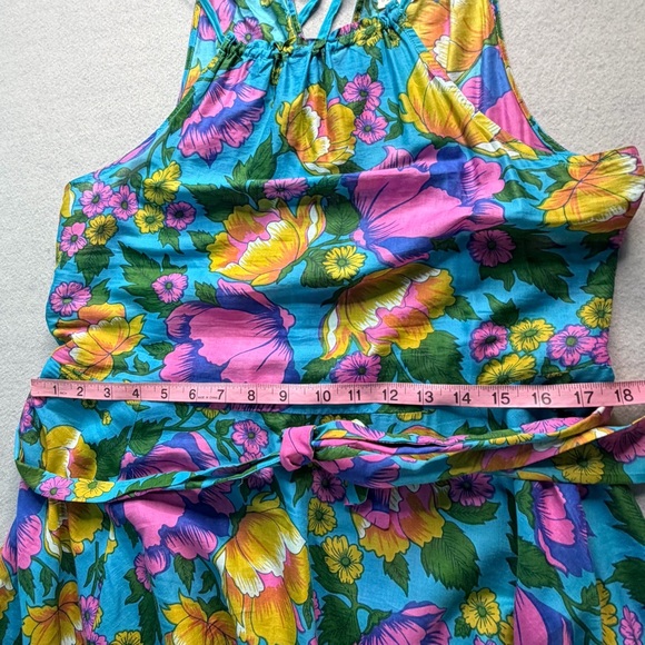Anthropologie Lilka Dinan Dress Womens Small Halter Handkerchief Floral Summer - Picture 6 of 11